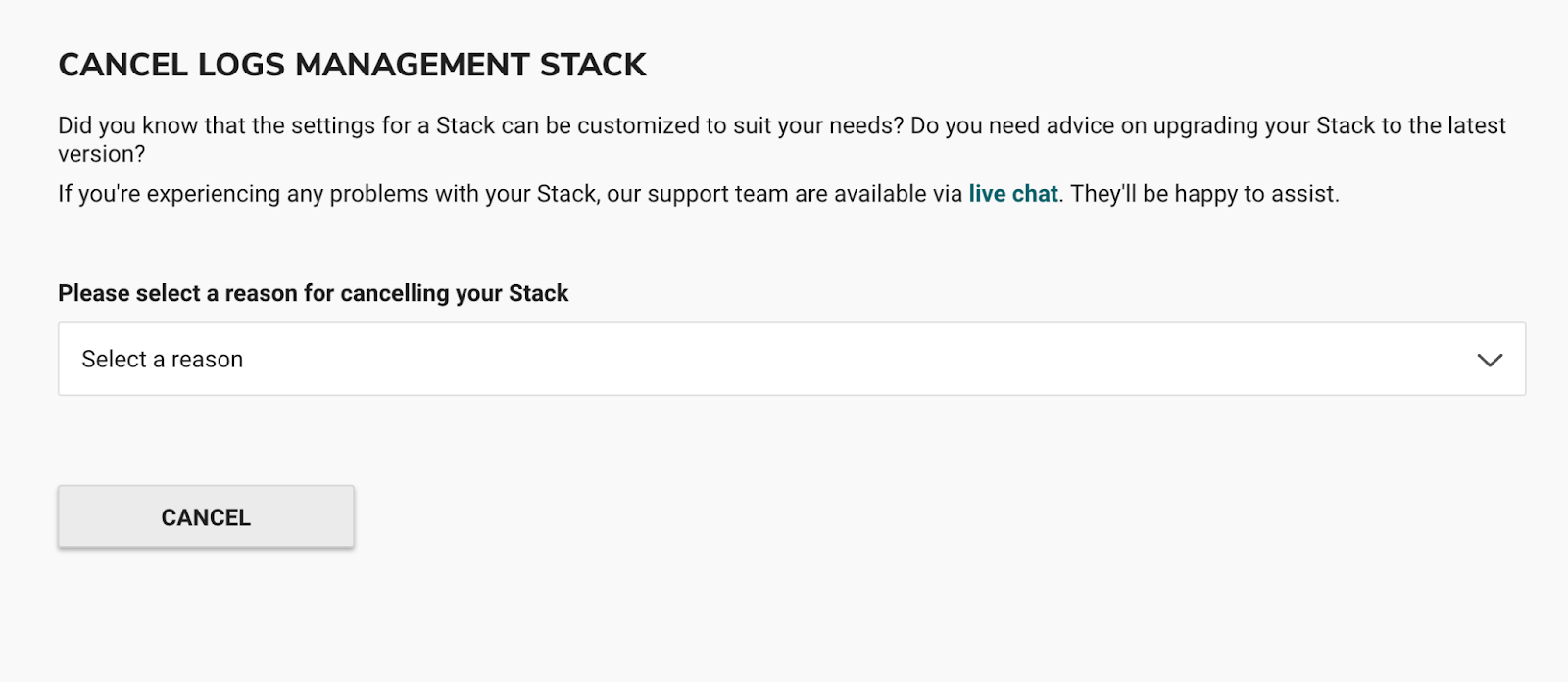 Cancel Stack