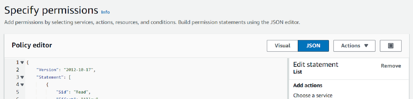 Specify Permissions