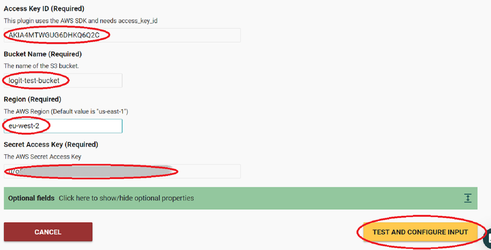 Test and Configure Input