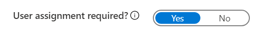 User Assignment Required